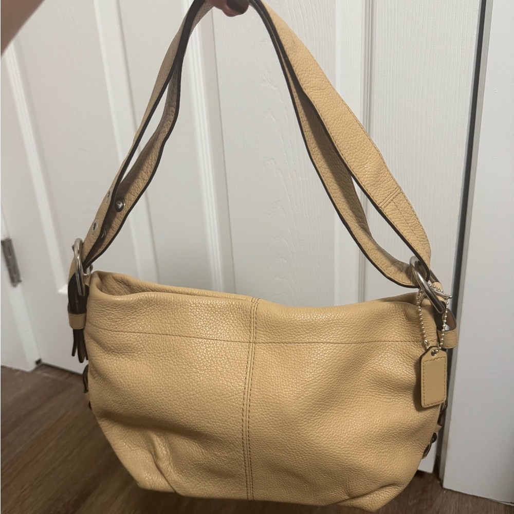 Coach Tan Leather Shoulder Bag